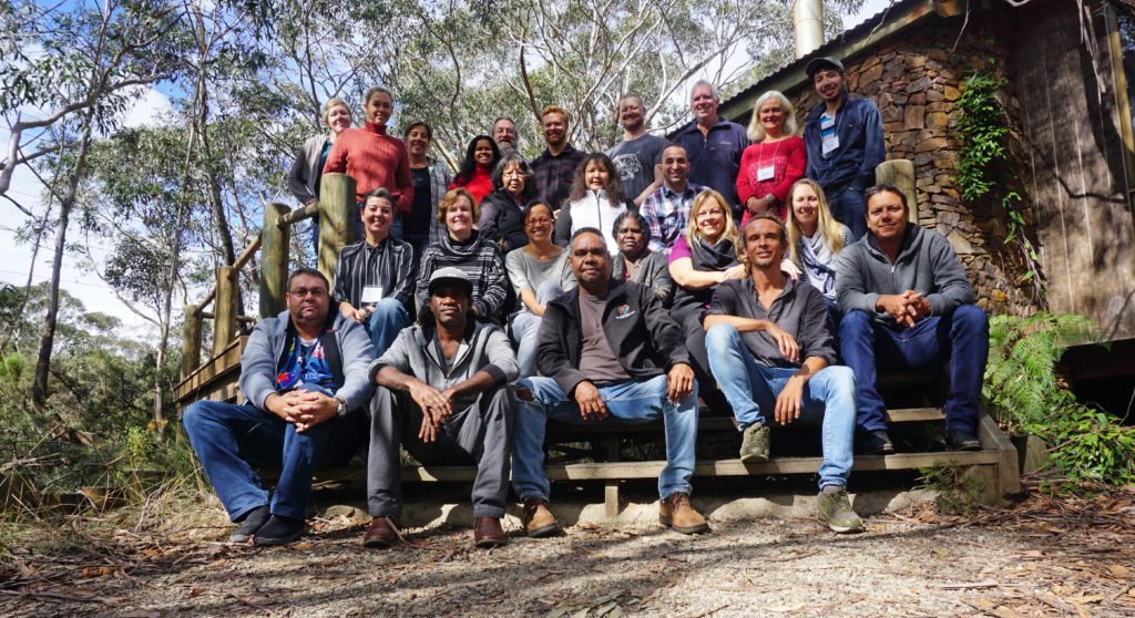 Photo of participants in the Healthy Country Planning Training in Blackheath, New South Wales. Photo by Frank Weisenberger.