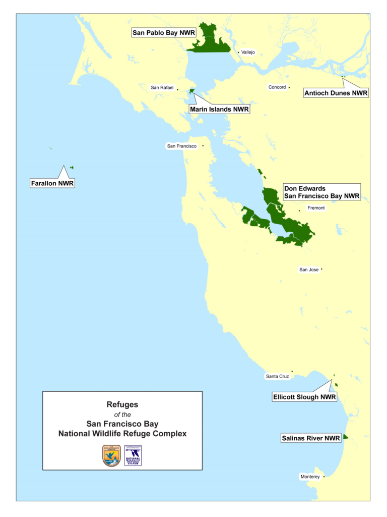 The San Francisco Bay National Wildlife Refuge Complex is a collection of seven National Wildlife Refuges administered by the U.S. Fish and Wildlife Service (USFWS).